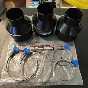 Power Tech 3 Pk Air Intake Reducer Coupler Kit – 4" to 2.5" Adapters with Clamps